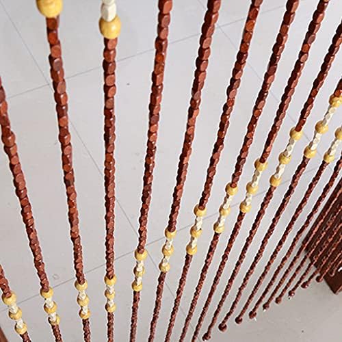 27 Strands Wood Beaded Curtain for Doorways and Closets