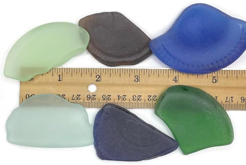 XL Sea Glass Bottle Bottoms 5 Pack Mixed Sizes