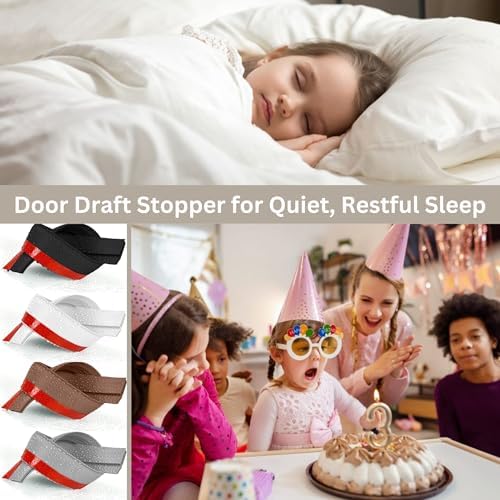 Samtrade Door Draft Stopper 1m Black Weather Stripping Seal