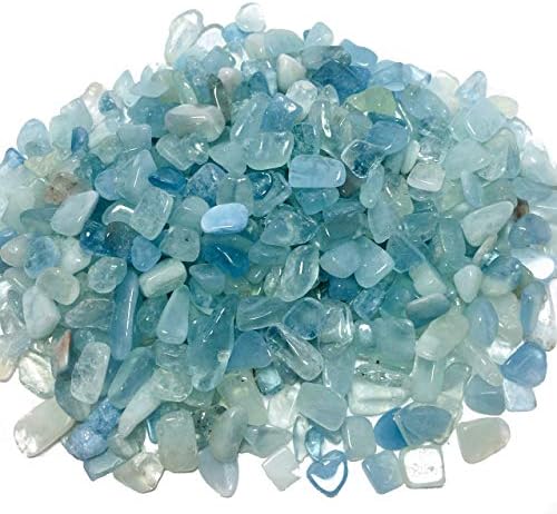 IMALY Aquamarine Tumbled Chips Healing Stones 05lb