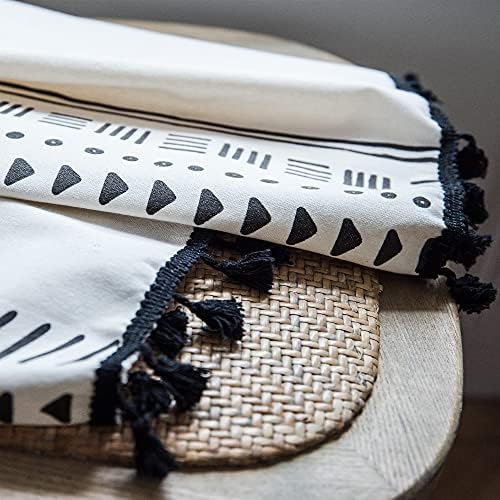 Deeprove Boho Curtain Panel with Black Tassels
