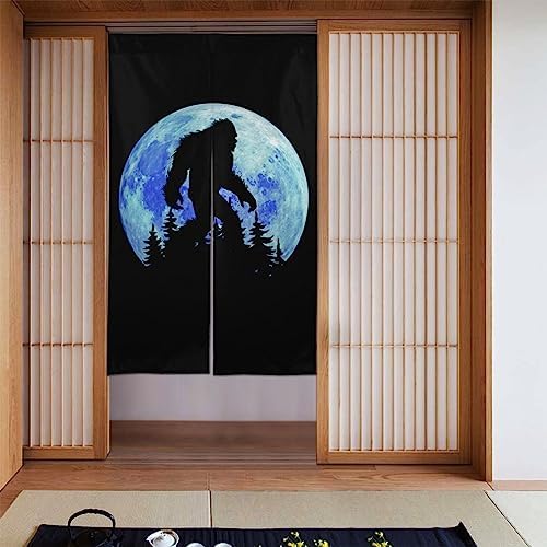 Moon Bigfoot Door Curtain 34x56 Inch Privacy Panel