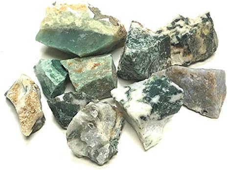 Natural Tree Agate Stones with Velvet Bag - 1 Inch Pieces 1 Pound