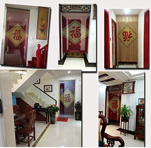 Wood Beaded Curtain Door Divider for Entryways