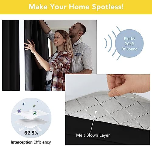 NICETOWN Sound Blocking Heavy-Duty Space Divider Curtains
