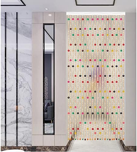 Wooden Beaded Curtain - Stylish Room Divider for Doors and Hallways