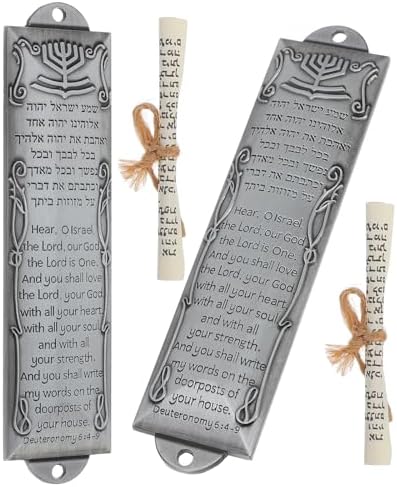 Homoyoyo Mezuzah Set for Door with Scroll