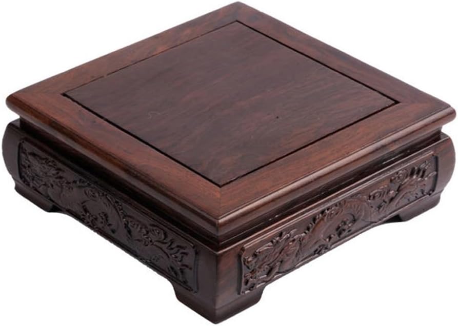 GOLDY WENDY Square Solid Wood Pedestal Display Stand