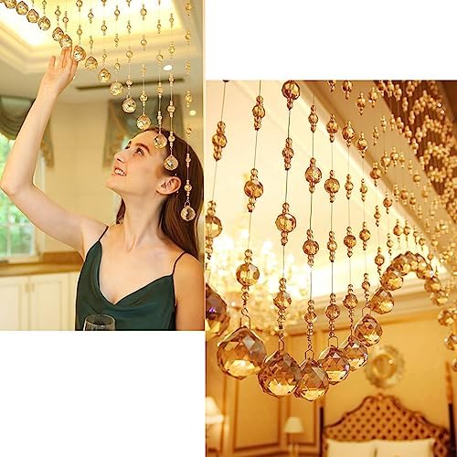 GVILTY Arched Beaded Curtain Door Divider with 25 Lines