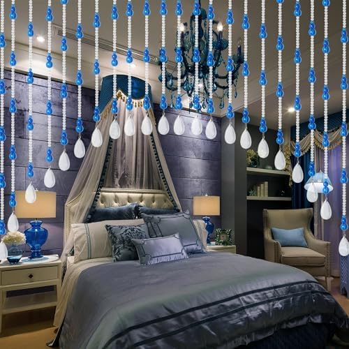 JZUU Crystal Beaded Curtain for Doorway and Window
