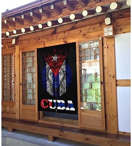 Cuban Flags Door Curtain 34x56 Inches Privacy Panel