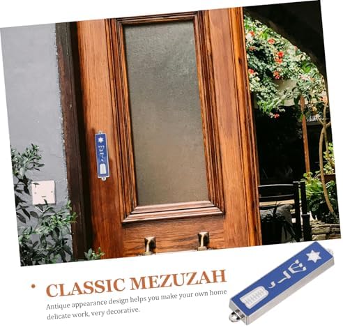 Ciieeo Mezuzah with Holy Scroll and Star of David
