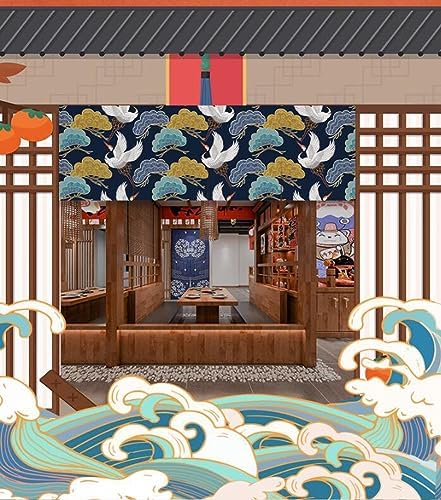 Japanese Sushi Bar Noren Door Curtain 45 Inch Wide Panel