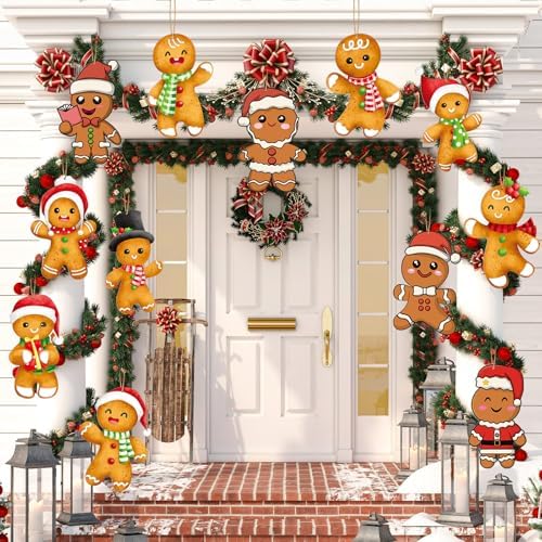 Soaoo 36 Pcs 79 Inch Gingerbread Man Christmas Decorations