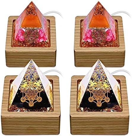 CDIYTOOL LED Solid Wood Pedestal Stand 4Pcs