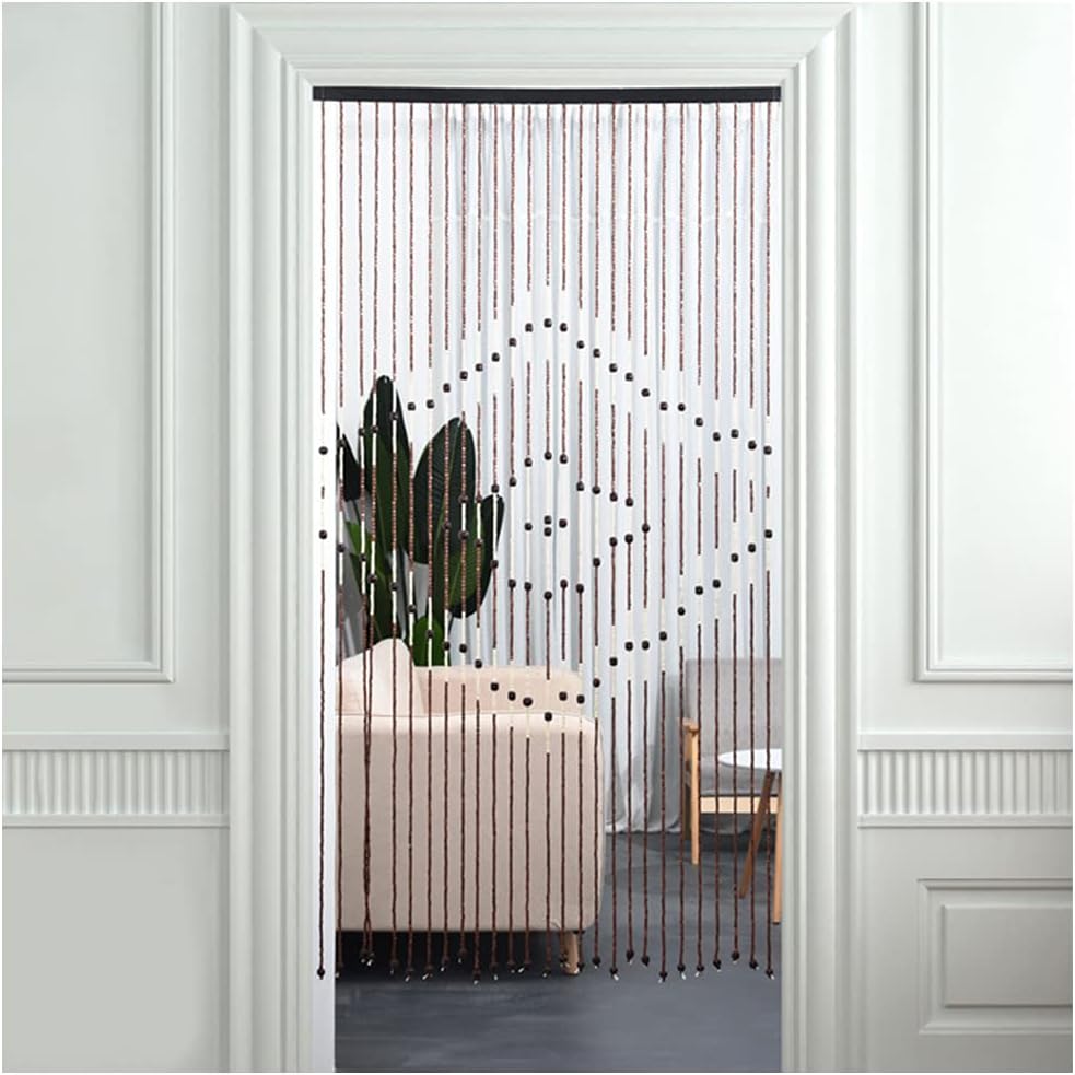 ZHOUXIAO Wood Bead Curtain for Doorways