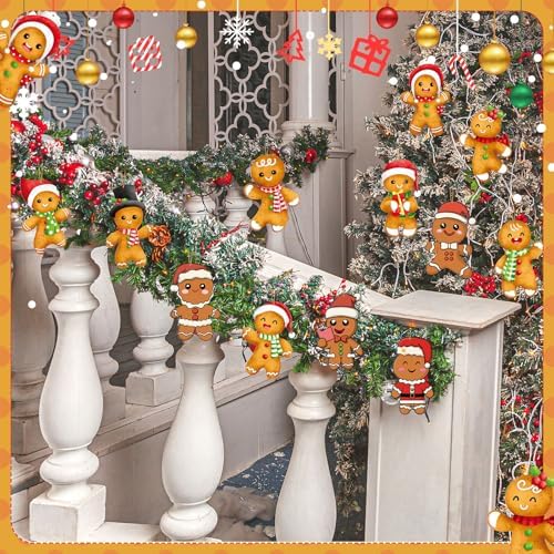 Soaoo 36 Pcs 79 Inch Gingerbread Man Christmas Decorations