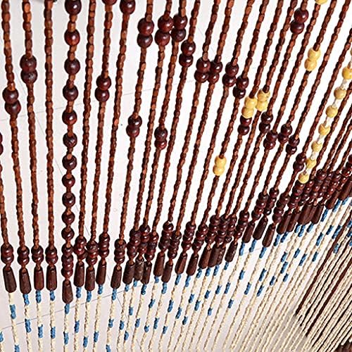 60 Strands Wood Beaded Curtain for Doorways and Closets