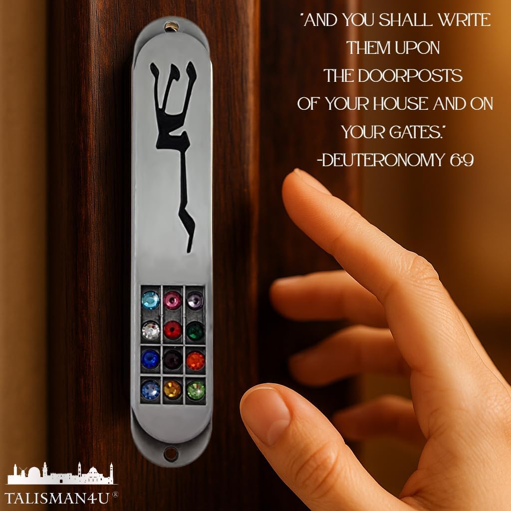 TALISMAN4U Pewter Mezuzah Case with Scroll 35 Inch