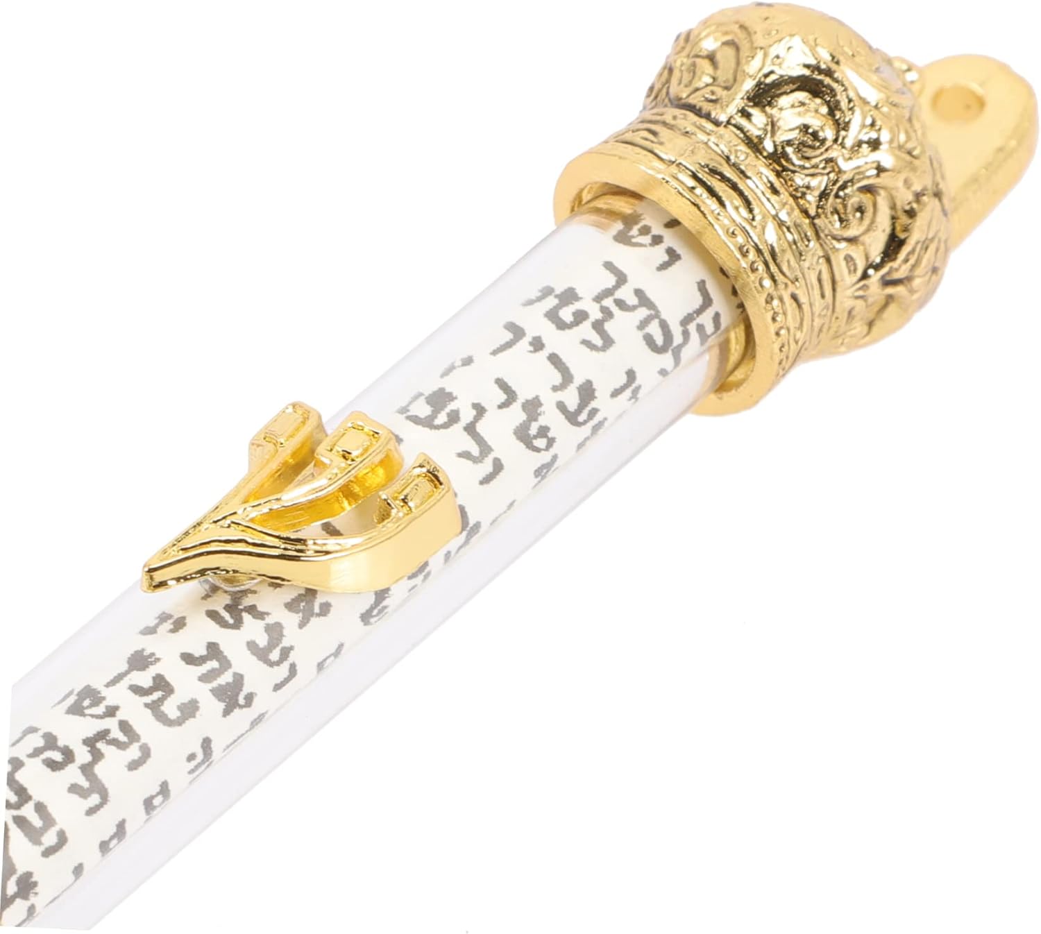 Metal Mezuzah Door Ornament with Crown Design