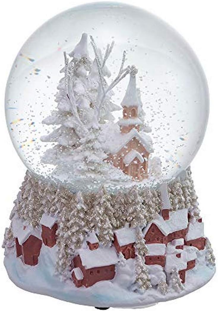 Kurt S Adler Musical Waterglobe with Church Scene