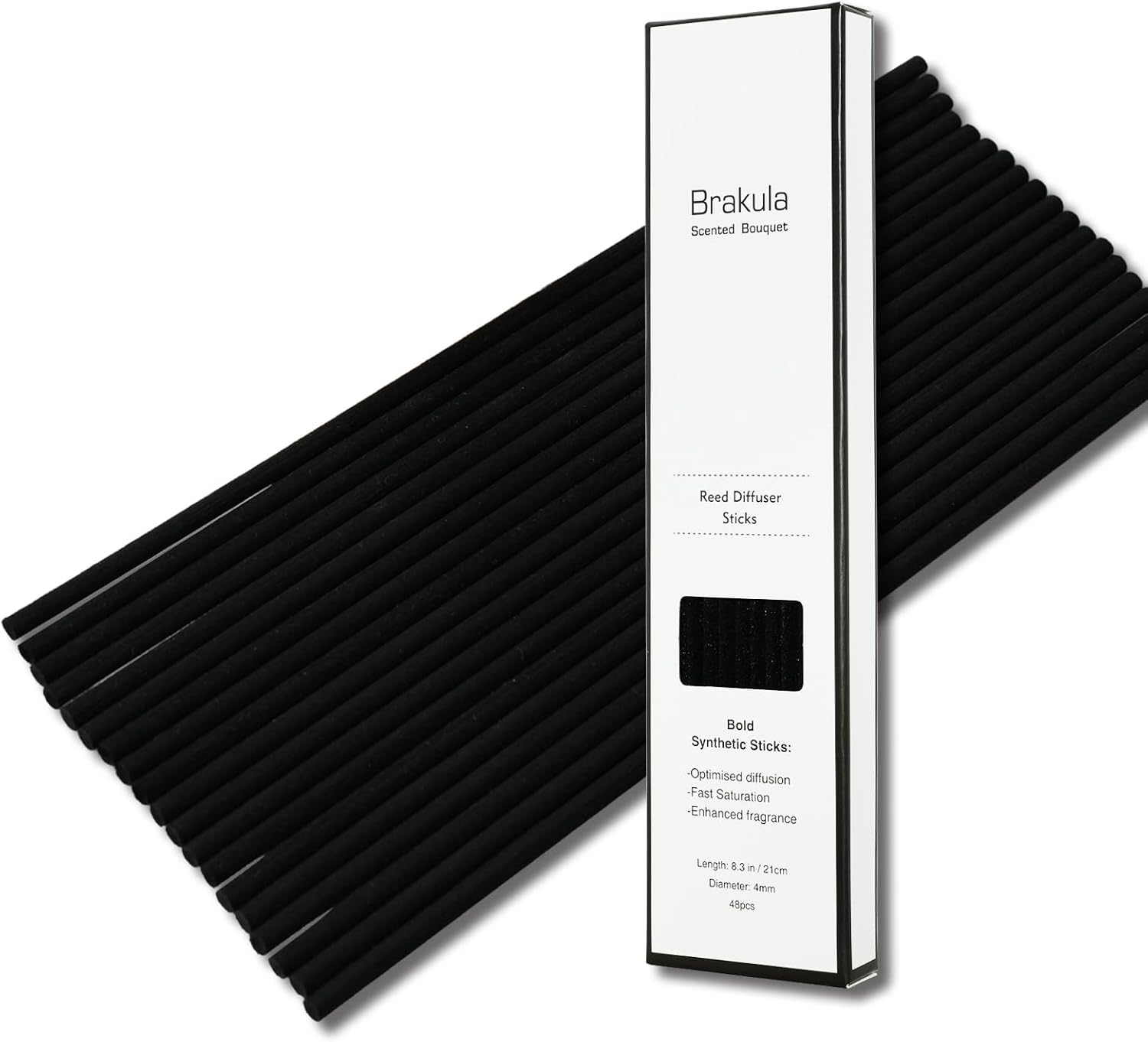 Brakula Reed Diffuser Sticks - 48Pcs Black 1