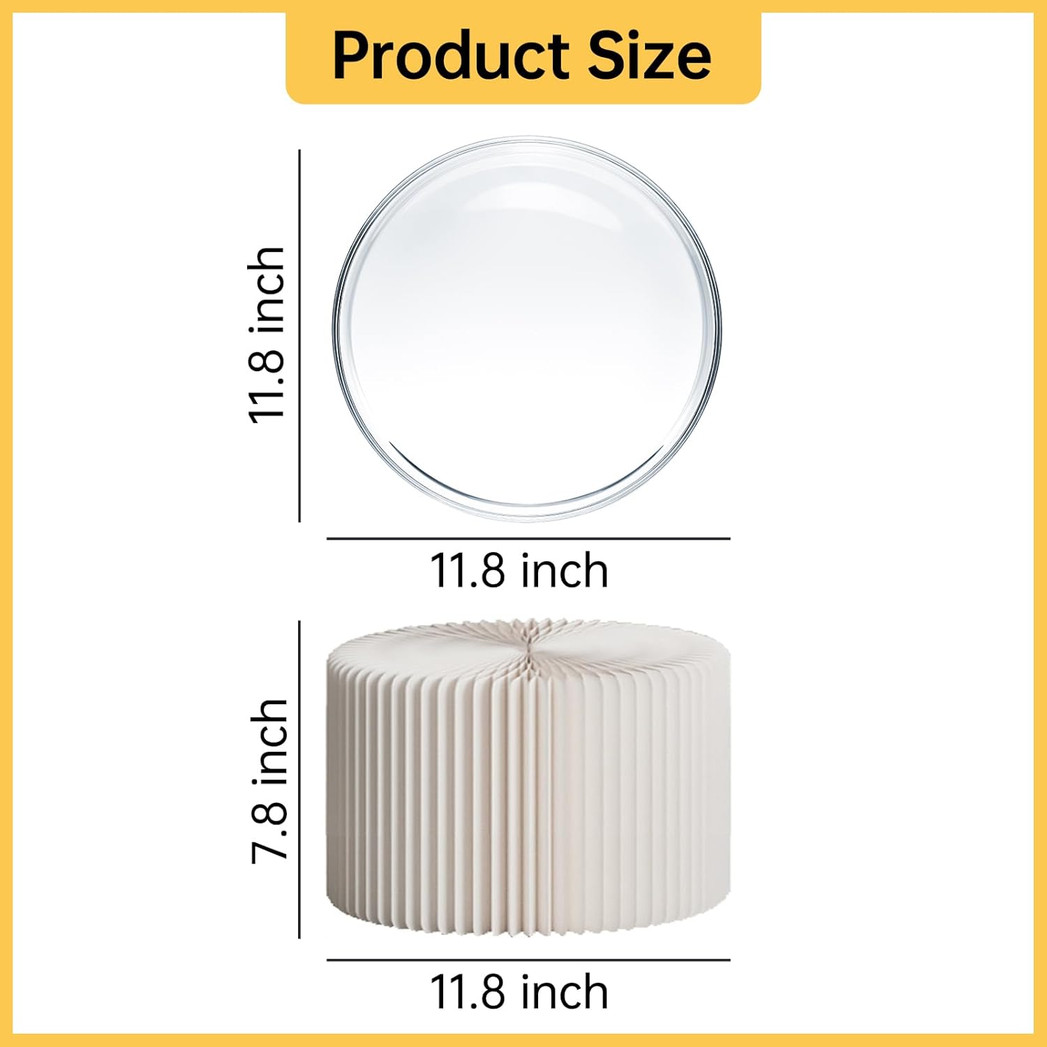 Visufy Foldable Cardboard Cylinder Stand for Parties
