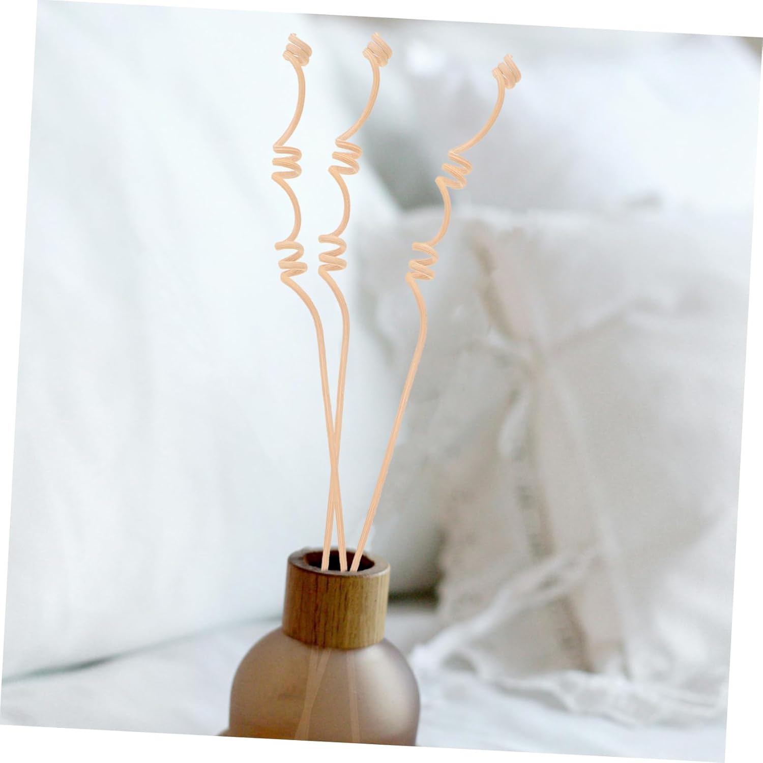 Cabilock 20pcs Multi-Spiral Natural Rattan Diffuser Sticks
