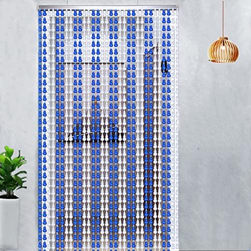 ZARBAILRE Doorway Hanging Beads 31x71 Inch Silver Beaded Curtain