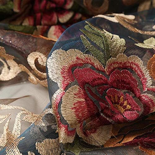 Pureaqu Rod Pocket Sheer Curtain Panel 52x63 Inch