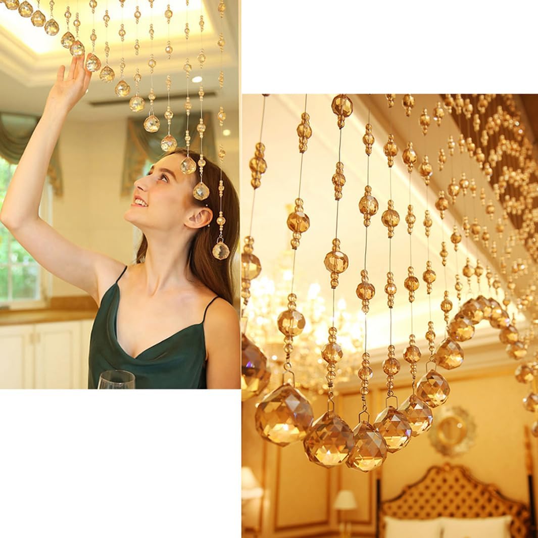 GVILTY Arched Beaded Curtain Door Divider with 25 Lines