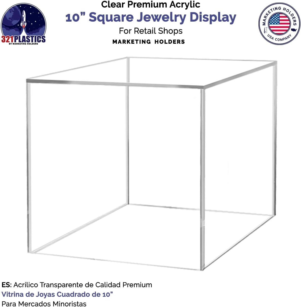 4 Pack Clear Acrylic Display Box Art Sculpture Pedestal