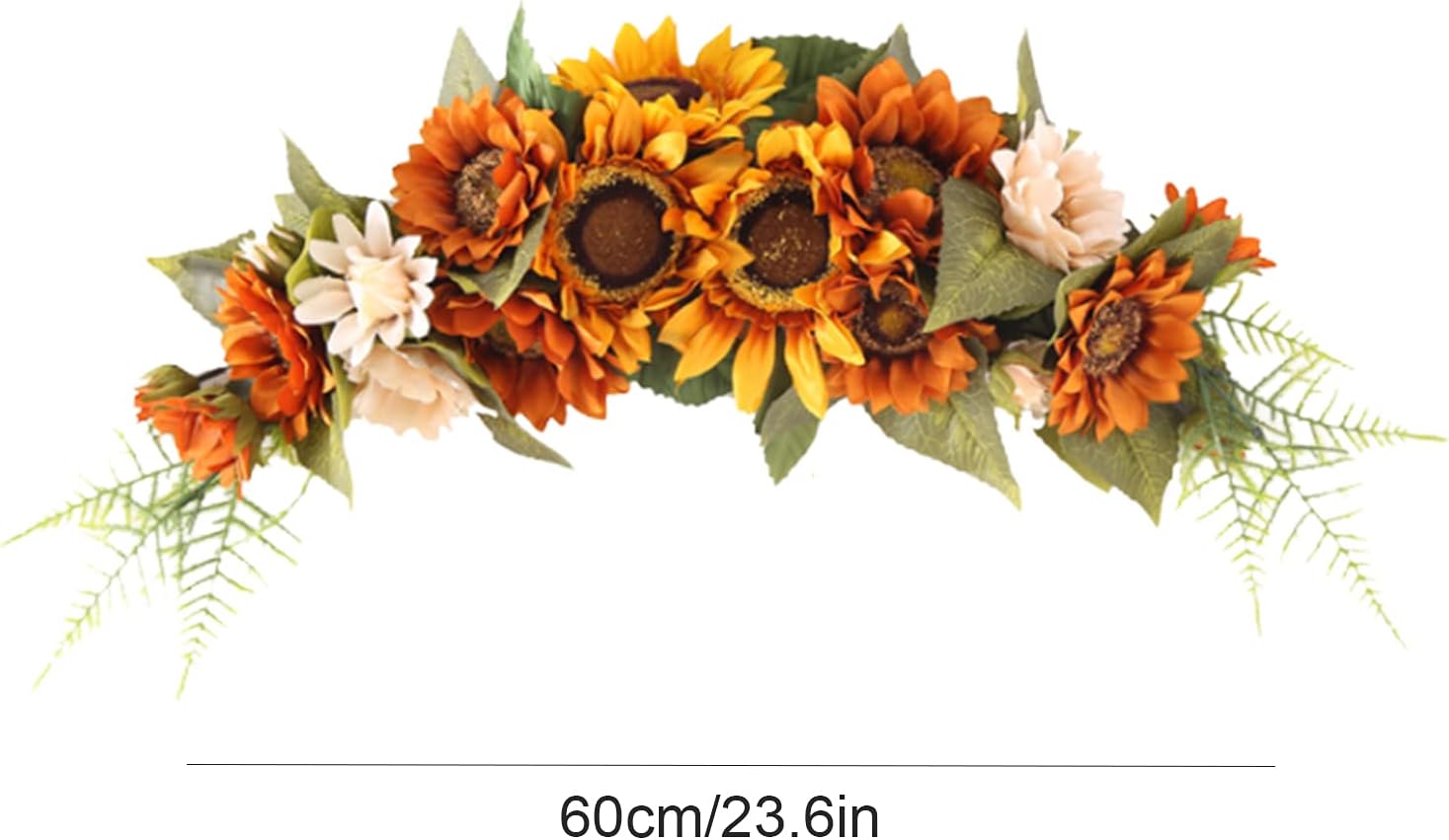 Fall Swag with Sunflower Garland 236 Inch Hanging Floral Wreath