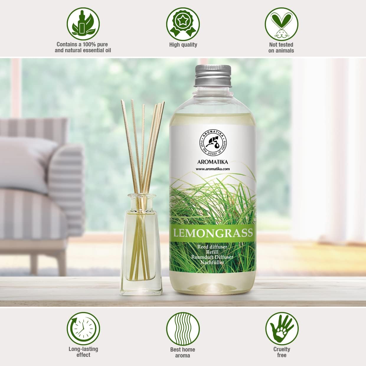 Lemongrass Diffuser Refill 34 Fl Oz - Fresh Aroma