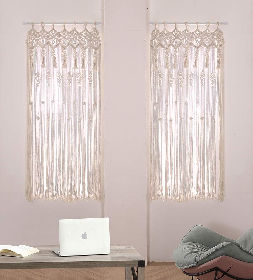 Achart Macrame Curtain Panel Boho Decor