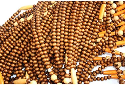 Wood Beaded Curtain for Doorways 80x190cm 31Strands