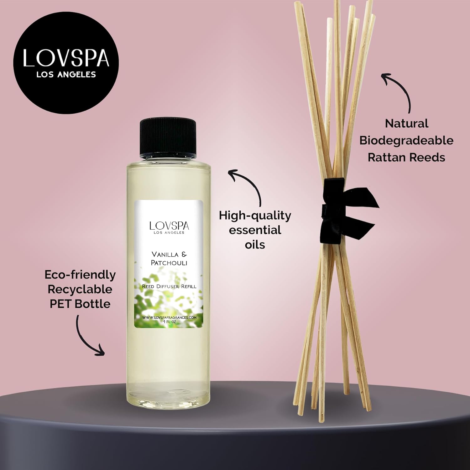 LOVSPA Vanilla Patchouli Diffuser Refill Oil 4 oz