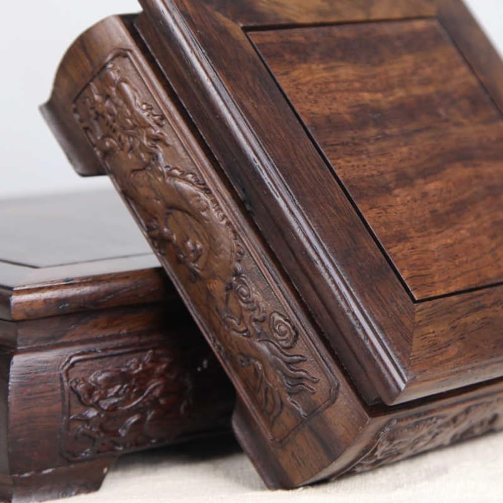 GOLDY WENDY Square Solid Wood Pedestal Display Stand