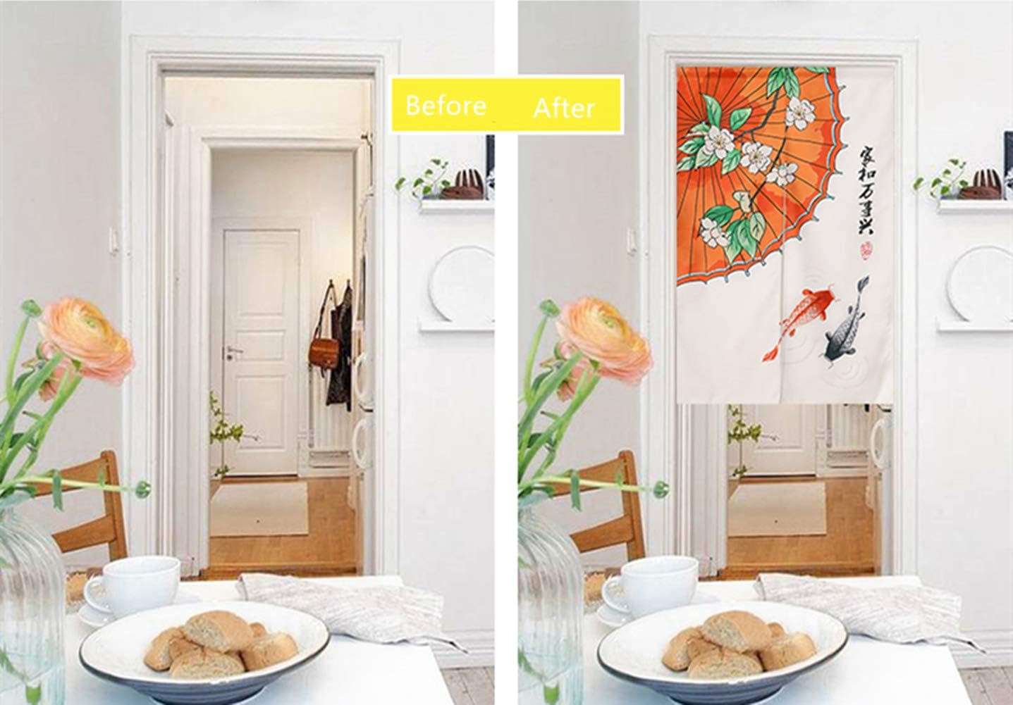 Japanese Noren Door Curtain Cotton Linen Home Decor