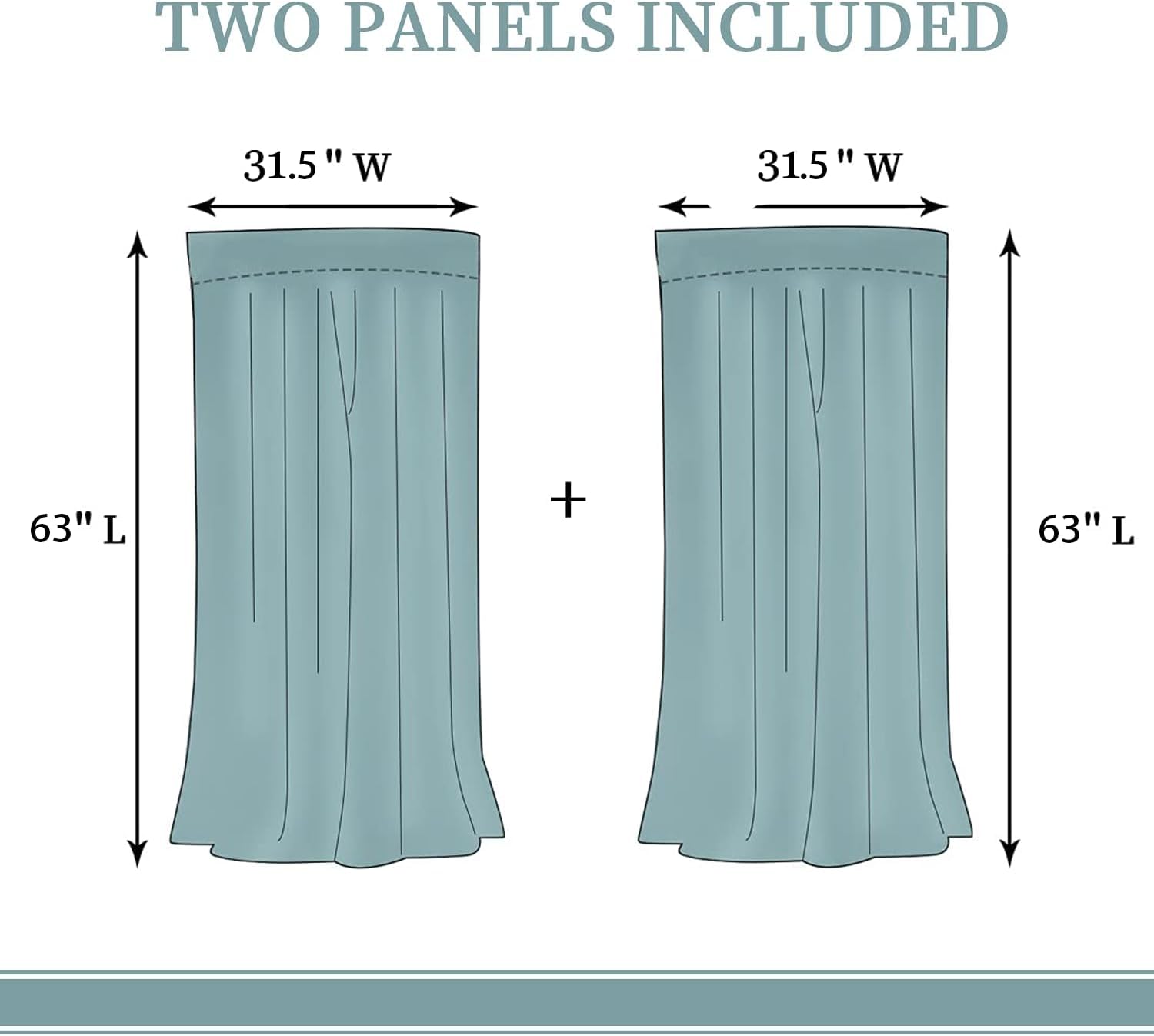 Rustic Barn Door Blackout Curtains 63x63 inch