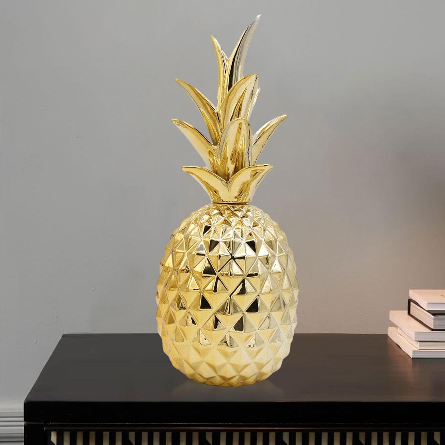 Ceramic Pineapple Ornament Gold Home Decor