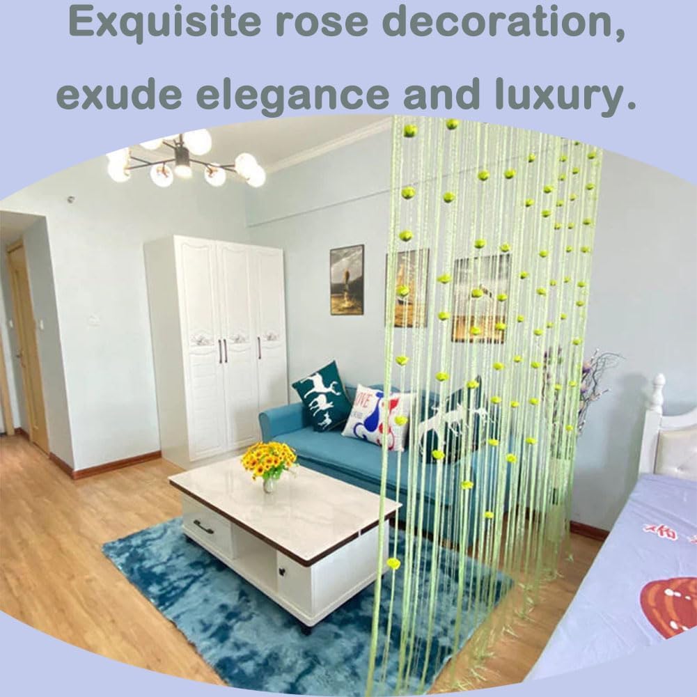 Elegant Rose String Door Curtain for Home Decor