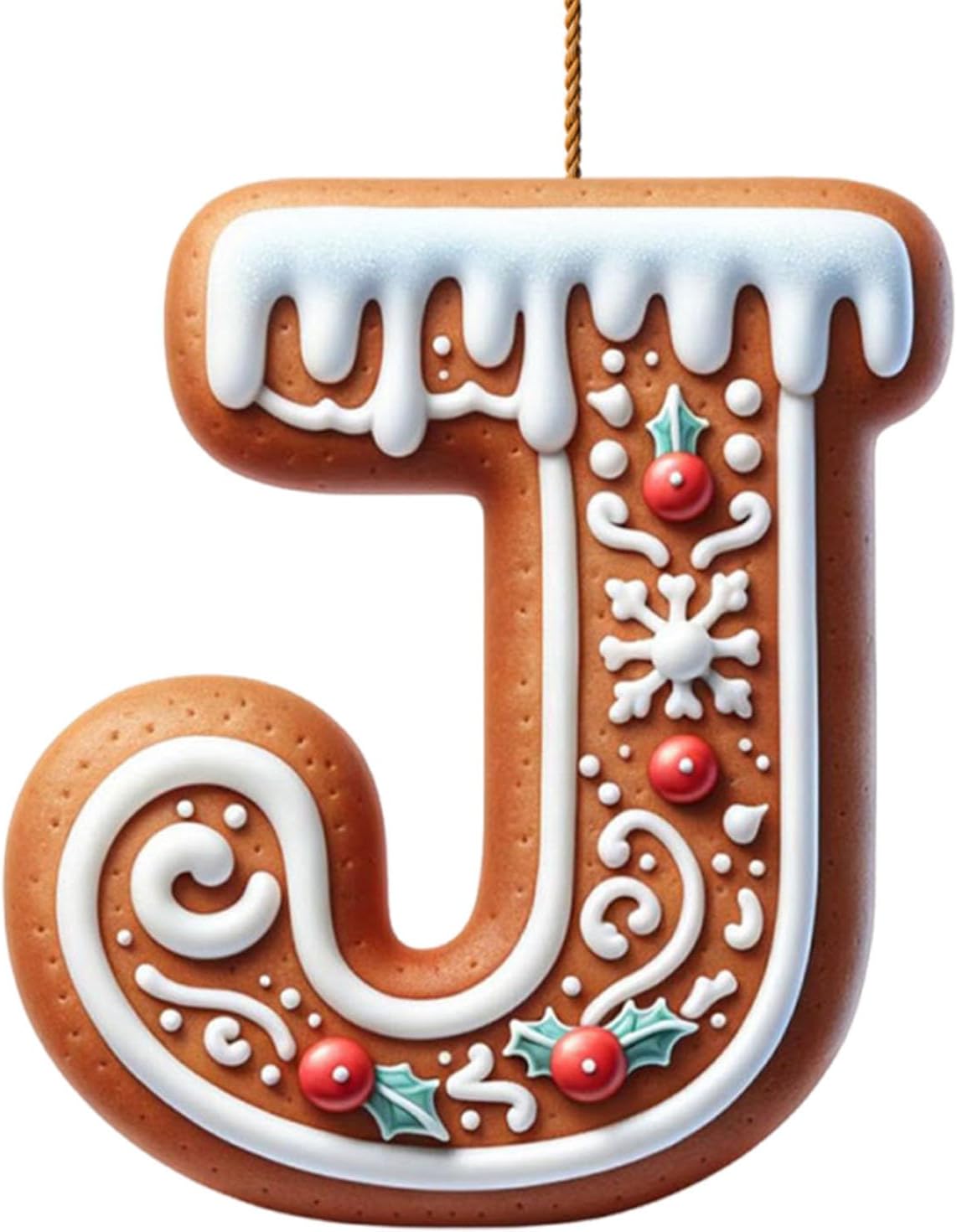 Gingerbread Alphabet Ornaments for Christmas Tree