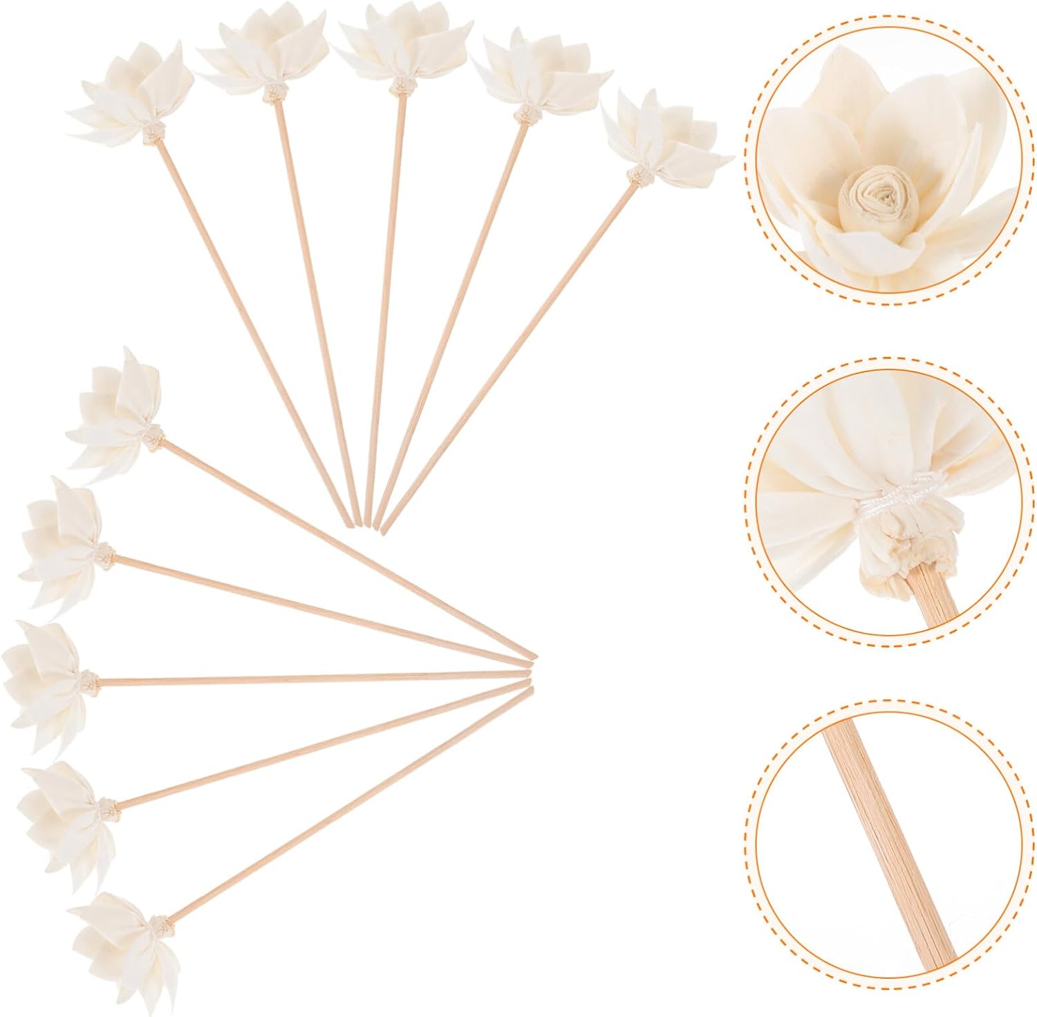 HOLIDYOYO Reed Diffuser Sticks 10pc Home Office Decor