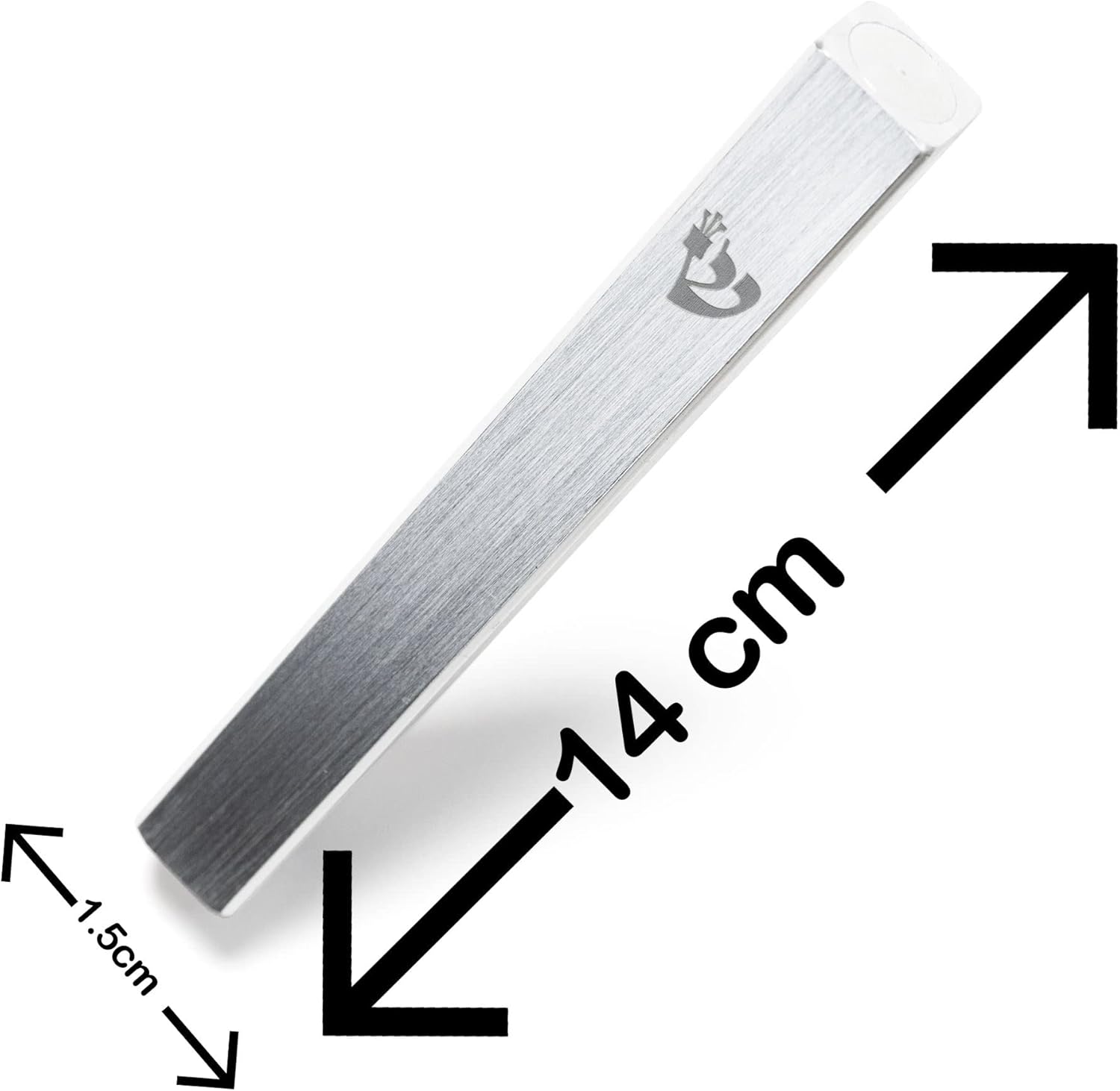 Stick On Aluminium Judaica Door Mezuzah 12cm Scroll Holder