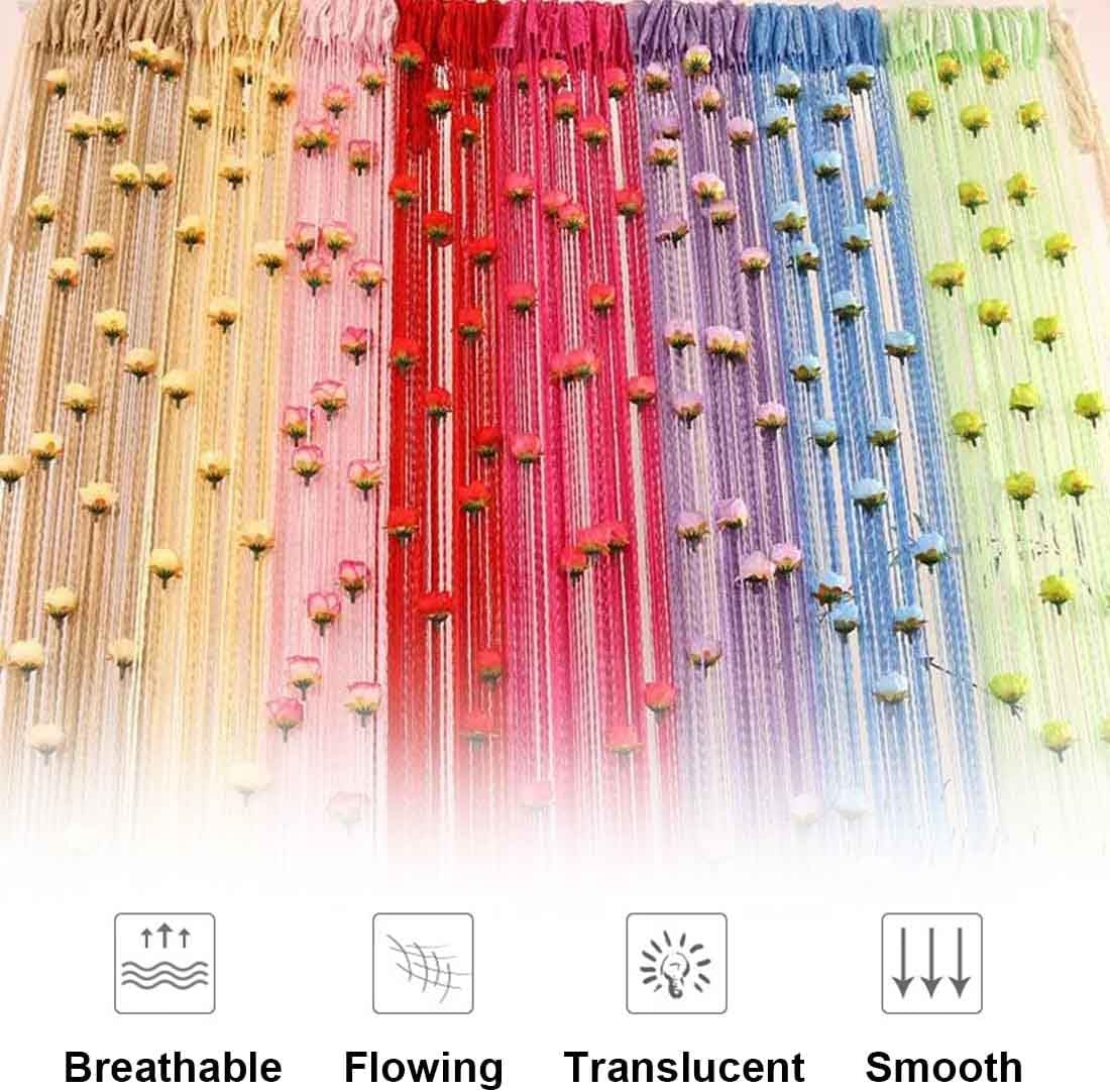 Decorative Door Curtain with Fringe and Beads