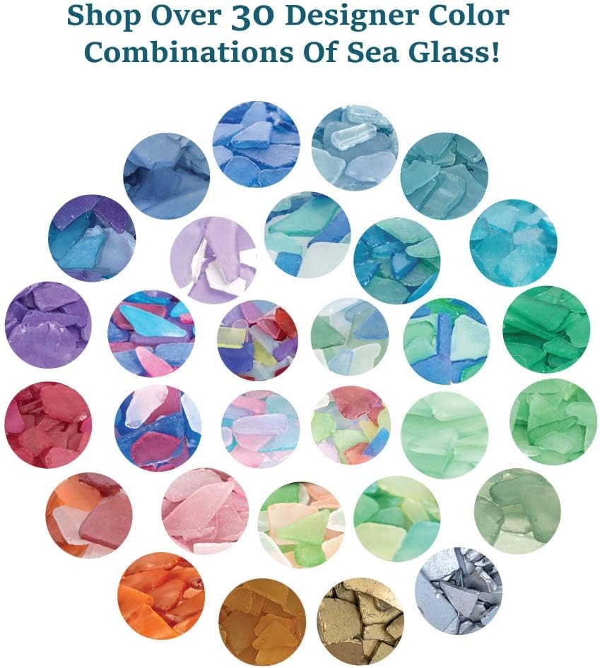 Light Blue Sea Glass Decor for Coastal Crafts