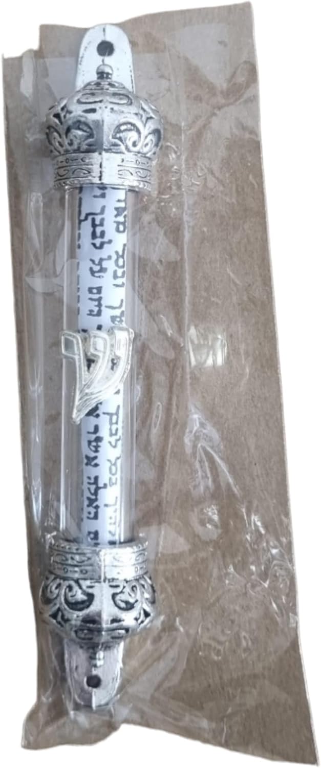 Yaliland Elegant Silver-Plated Mezuzah Case with Scroll