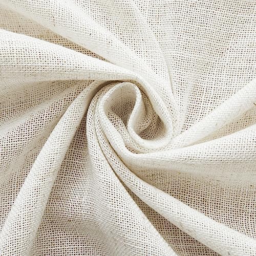 RYB HOME Linen Sheer Curtains - 52 x 72 2 Panels