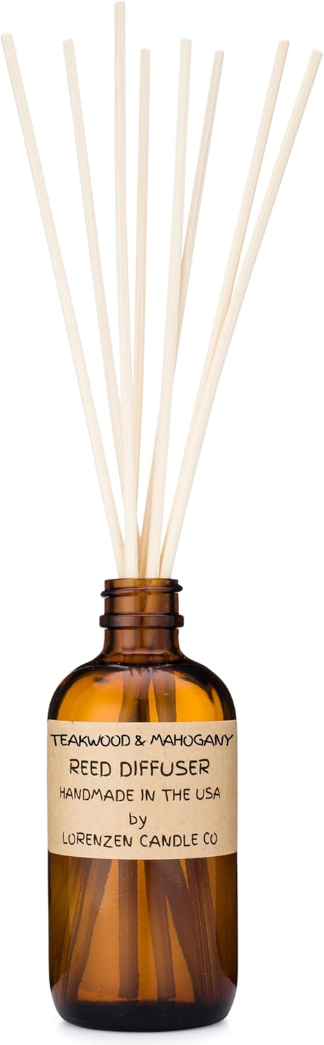 Teakwood Mahogany Reed Diffuser Set Handmade In USA